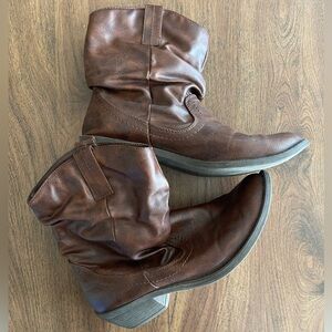 Faux Leather Short Booties